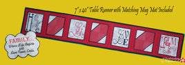 FAMILY TABLE RUNNER IN THE HOOP Embroidery Design - Digital Download