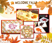 FALL FOLIAGE COASTER In The Hoop Machine Embroidery -