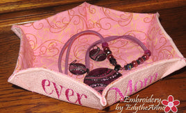 INTRO SPECIAL - BEST EVER MOM ACCESSORY CONTAINER- 2 Sizes Included - In The Hoop Machine Embroidery Design