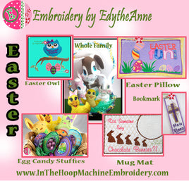 EASTER PROJECTS & MACHINE EMBROIDERY DESIGNS-Free Shipping