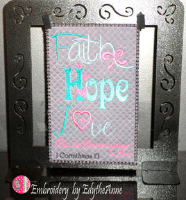 FAITH, HOPE, LOVE Mug Mat & Word Art -  Digital Download