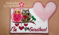 Be My SweetHoot Valentine Mug Mat/Mug Rug 2 Versions. 2 Sizes - INSTANT DOWNOAD - Embroidery by EdytheAnne - 4