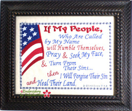 IF MY PEOPLE... WORD ART WALL HANGING-  In The Hoop Machine Embroidery