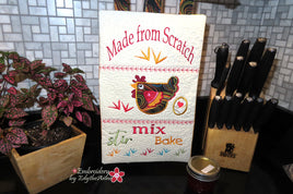 MADE FROM SCRATCH MINI QUILT WALLHANGING-  In The Hoop Machine Embroidery