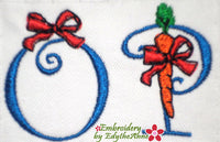 EASTER CARROT FONT Machine Embroidery Design - Digital Download