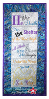 PSALM 91 He Who Dwells...WALL HANGING-  In The Hoop Machine Embroidery
