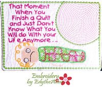 In The Hoop Machine Embroidery Mug Mat/Mug Rug with the QUILTER in MIND.