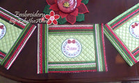 WORDS OF CHRISTMAS PLACE MAT SET  In The Hoop - INSTANT DOWNLOAD - Embroidery by EdytheAnne - 2