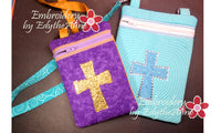 IN THE HOOP BAG WITH Embroidered Cross - INSTANT DOWNLOAD - Embroidery by EdytheAnne - 2