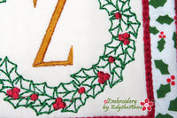 CHRISTMAS MONOGRAM POT HOLDERS SET of 26 In The Hoop Machine Embroidery