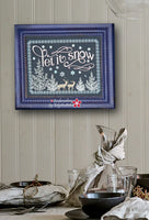LET IT SNOW CANVAS ART Frameable Canvas-  In The Hoop Machine Embroidery