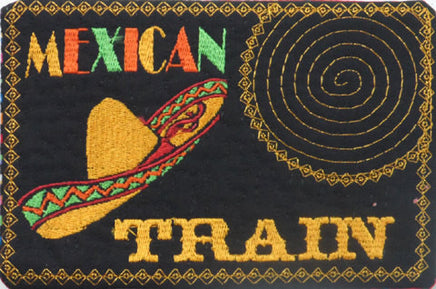 MEXICAN TRAIN GAME In The Hoop Embroidered Mug Mat.   - Digital File - Instant Download - Embroidery by EdytheAnne - 4