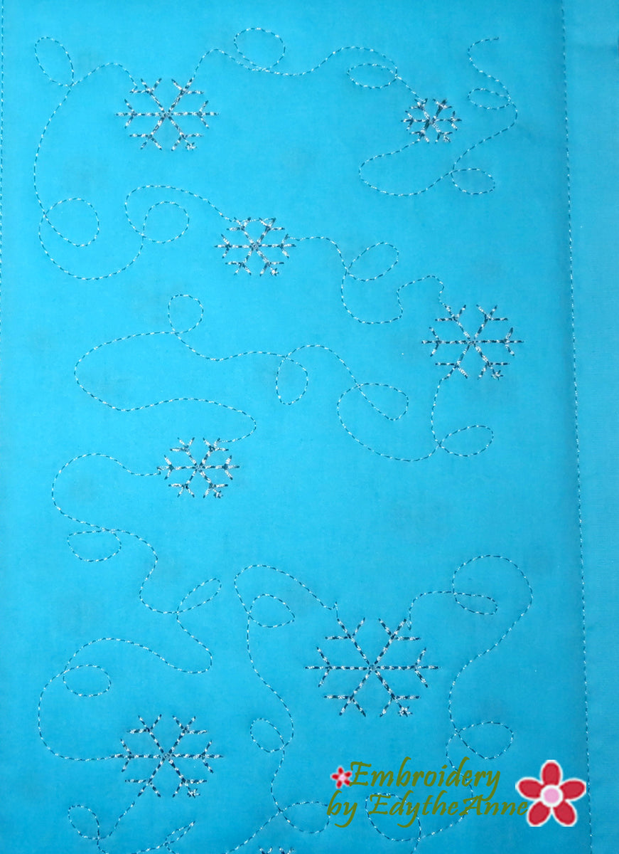 LET IT SNOW PILLOW COVER Machine Embroidery Design Embroidery by EdytheAnne