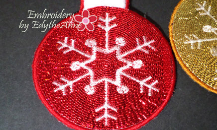 SET OF 3 IN THE HOOP CHRISTMAS ORNAMENTS -Instant Download - Embroidery by EdytheAnne - 4
