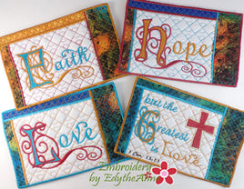 FAITH BASED MUG MATS | IN THE HOOP EMBROIDERY