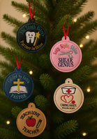 CAREER ORNAMENTS SET In The Hoop Machine Embroidery Design - Digital Download