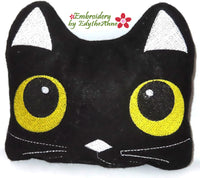 FELINE FANCY STUFFIE PILLOW | In The Hoop Machine Embroidery