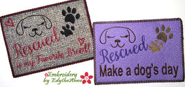 RESCUED DOG BREED - Set of TWO - In The Hoop Machine Embroidery - Digital Download