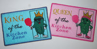 KING/QUEEN KITCHEN ZONE - PICKLEBALL - In The Hoop Embroidered Mug Mat Design - DIGITAL DOWNLOAD
