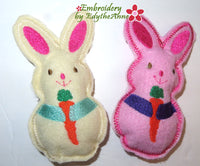 EASTER BASKET & BUNNY HOPPERS In The Hoop Machine Embroidery Design - Digital Download