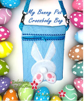MY LITTLE BUNNY PAL CROSSBODY BAG  In The Hoop Machine Embroidery - Digital Download