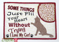 SAVE 50% THIS WEEK! CAT POSES In The Hoop Embroidered Mug Mat Set-Digital Download