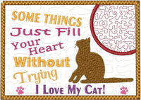 Hurry, Meow or Never!- CAT POSES In The Hoop Embroidered Mug Mat Set-Digital Download