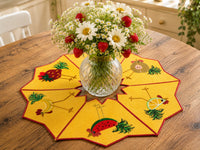 FRUIT CHICK CENTERPIECE with BONUS MUG MATS