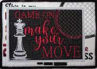 COFFEE & CHECKMATES MUG MATS - In The Hoop Embroidered Mug Mat Design - DIGITAL DOWNLOAD