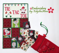 INTRO PRICING - HOLIDAY TIC TAC TOE GAME MAT SET w/ Drawstring Bag & Playing Pieces-  Digital Download