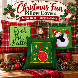 Christmas Fun Pillow Covers – Set of 3