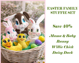 EASTER FAMILY SET OF STUFFIES -In The Hoop Machine Embroidery Designs - Digital Download
