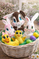 EASTER FAMILY SET OF STUFFIES -In The Hoop Machine Embroidery Designs - Digital Download