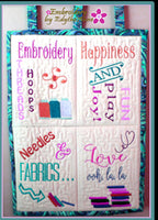 EMBROIDERY FUN WORD ART WALL HANGING - DIGITAL DOWNLOAD