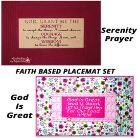 FAITH BASED PLACEMAT SET  In The Hoop Machine Embroidery  - Digital Download
