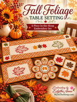 Fall Foliage Table Setting | 4-Piece In-the-Hoop Embroidery Collection