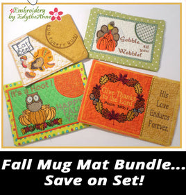 FALL MUG MAT BUNDLE  Save on Bundle- Digital Downloads