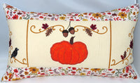 AUTUMN GATHERING RECTANGULAR PILLOW COVER Machine Embroidery Design