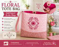 Floral Tote Bag – Partially In the Hoop Machine Embroidery Design