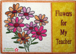 FLOWERS FOR MY TEACHER IN THE HOOP MUG MAT- Digital Download