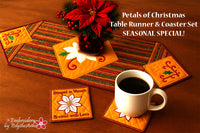 PETALS OF CHRISTMAS IN THE HOOP TABLE RUNNER- Digital Download