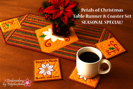 PETALS OF CHRISTMAS IN THE HOOP TABLE RUNNER- Digital Download