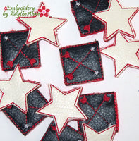 STARS & STRIPES TIC TAC TOE GAME MAT SET w/ Drawstring Bag & Playing Pieces-  Digital Download