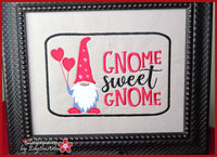 GNOME SWEET GNOME CANVAS ART Frameable Canvas-  In The Hoop Machine Embroidery
