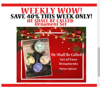 WEEKLY WOW - HE SHALL BE CALLED ORNAMENTS In The Hoop Machine Embroidery Design - Digital Download