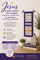 Jesus Name Above All Names – In-the-Hoop Christian Wall Hanging Embroidery Design