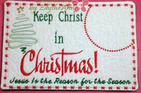 Christmas Greeting Card Mug Mats | In-the-Hoop Machine Embroidery