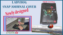 LADYBUG SNAP JOURNAL COVER- IN THE HOOP - Digital Download