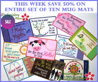 SAVE 50% THIS WEEK ONLY! LIFE'S LITTLE INSTRUCTIONS  In The Hoop Mug Mat Set- Digital Download