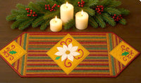 PETALS OF CHRISTMAS IN THE HOOP TABLE RUNNER- Digital Download